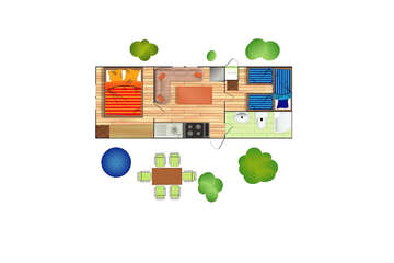 Mobilhome Family - resort Kovačine, Cres, ostrov Cres, Chorvatsko