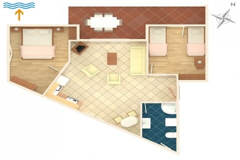 apartmány František: apartmán A3 pro 2-4 osoby,<br />
přízemí