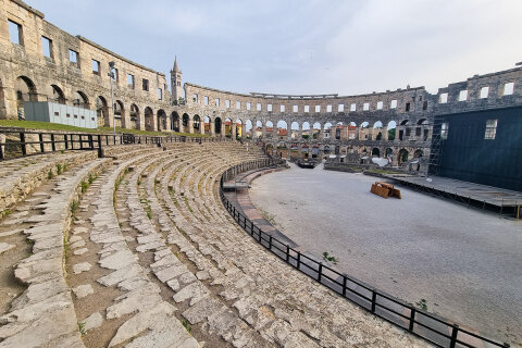 Amfiteátr v Pule, Chorvatsko Istrie