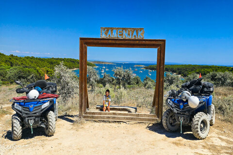 Vyhlídka, poloostrov Kamenjak, Chorvatsko Istrie