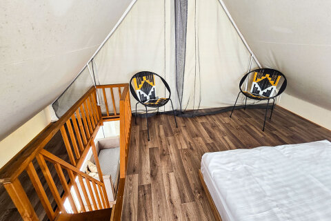 Glamping Premium Home pro 4–6 osob, Falkensteiner Premium Camping Zadar, Chorvatsko