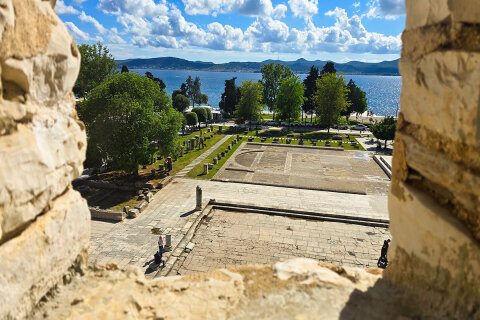 Zadar - výhled z kostela sv. Donáta, Chorvatsko