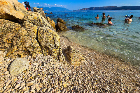 Novi Vinodolski - oblázková pláž 290 m od domu Molly, Crikvenická riviéra, Chorvatsko