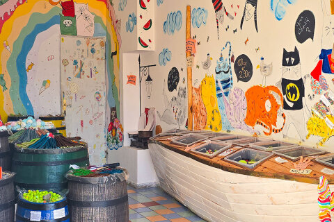 Baška - centrum, ostrov Krk, Chorvatsko