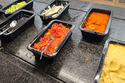 Bufetové snídaně - resort Oliva, Rabac, Istrie, Chorvatsko