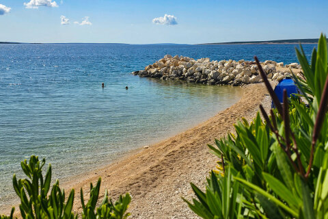 Apartmány Sandra - oblázková pláž 150 m od domu, Mandre, ostrov Pag, Chorvatsko