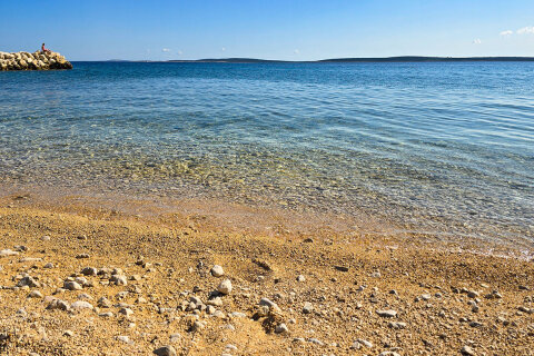 Apartmány Sandra - oblázková pláž 150 m od domu, Mandre, ostrov Pag, Chorvatsko