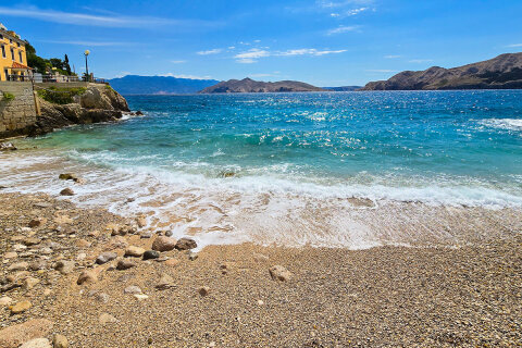 Apartmány Marta - písčitooblázková pláž 180 m od domu, Baška, ostrov Krk, Chorvatsko