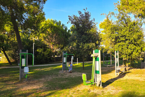 Zaton Holiday Resort - workoutové hřiště, Zaton, Zadarská riviéra, Chorvatsko