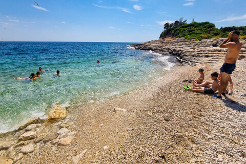Ostrůvek Sveti Jerolim, národní park Brijuni, Istrie, Chorvatsko