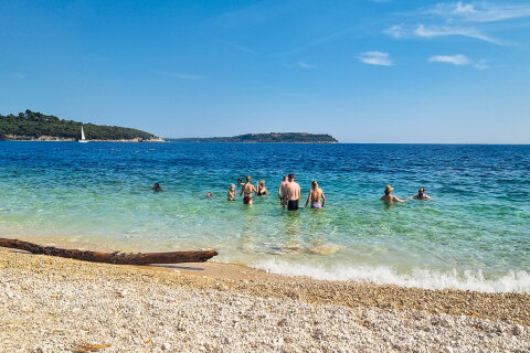 Ostrůvek Sveti Jerolim, národní park Brijuni, Istrie, Chorvatsko