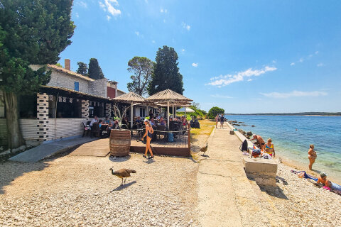 Ostrůvek Sveti Jerolim, národní park Brijuni, Istrie, Chorvatsko