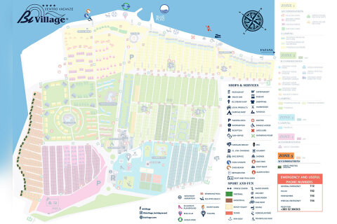Mapa umístění - Mobilhome Lodge Prestige Laguna pro 5–6 osob, Resort BiVillage, Fažana, Istrie, Chorvatsko