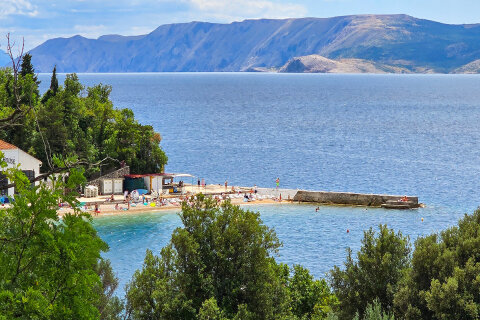 Mobilhome Tropical - oblázková pláž Slana, Selce, Crikvenická riviéra, Chorvatsko