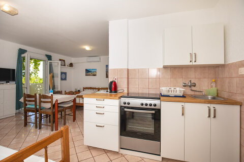 Studio pro 2–4 osoby, apartmány Jakić, Bošana, ostrov Pag, Chorvatsko