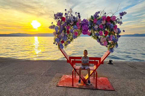 Njivice - foto point v centru, ostrov Krk, Chorvatsko