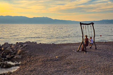 Njivice - foto point v centru, ostrov Krk, Chorvatsko