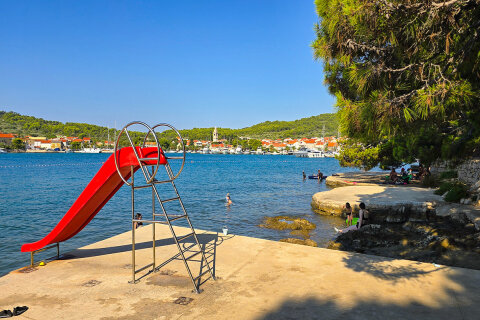 Resort Zelena Punta - pláže, Kukljica, ostrov Ugljan, Chorvatsko