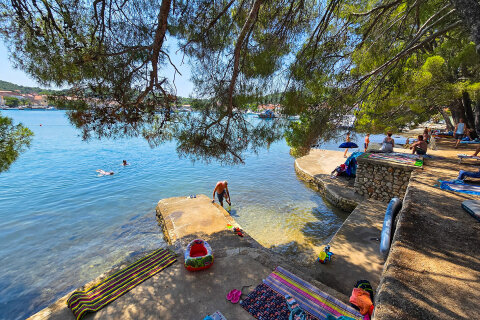 Resort Zelena Punta - pláže, Kukljica, ostrov Ugljan, Chorvatsko