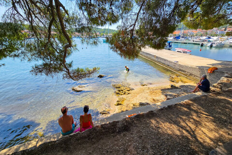 Resort Zelena Punta - pláže, Kukljica, ostrov Ugljan, Chorvatsko