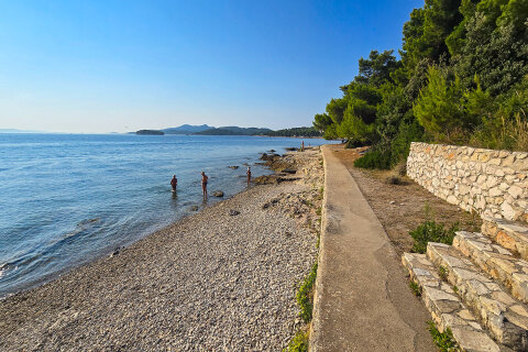 Resort Zelena Punta - pláže, Kukljica, ostrov Ugljan, Chorvatsko