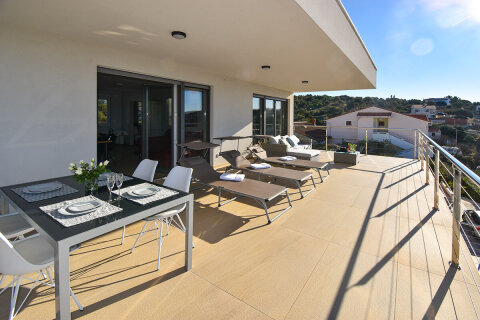 Prázdninový dům Harmonie - terasa ve 2. poschodí, Jakišnica, ostrov Pag, Chorvatsko