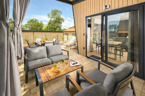 Luxury Glamping Home pro 4–5 osob, Aminess Atea Resort*****, Njivice, ostrov Krk, Chorvatsko