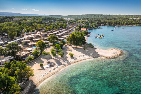 Aminess Atea Camping Resort***** - pláže, Njivice, ostrov Krk, Chorvatsko