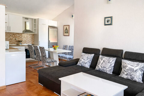 Prázdninový dům Mali Raj - obývák, ostrov Drvenik Veli, Chorvatsko