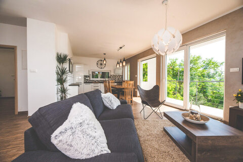 Prázdninový dům Gracia - obývák, Jadranovo, Crikvenická riviéra, Chorvatsko