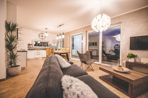 Prázdninový dům Gracia - obývák, Jadranovo, Crikvenická riviéra, Chorvatsko