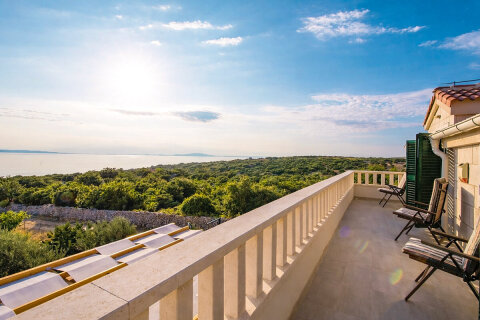 Prázdninový dům Mila - terasa, ostrov Pag, Chorvatsko