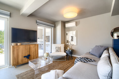 Prázdninový dům Lunjsko - obývák, Stara Novalja, ostrov Pag, Chorvatsko