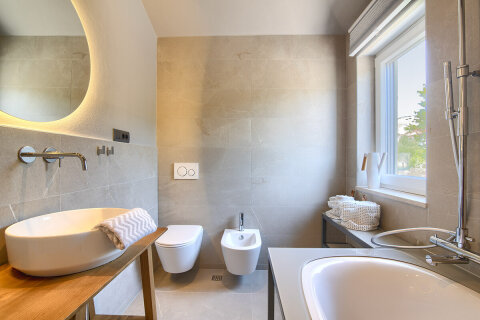 Prázdninový dům Lunjsko - koupelna č. 3 s vanou, Stara Novalja, ostrov Pag, Chorvatsko