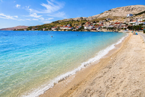 Prázdninový dům Berta - písčitooblázková pláž 300 m od domu, Metajna, ostrov Pag, Chorvatsko