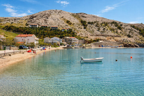 Prázdninový dům Berta - písčitooblázková pláž 300 m od domu, Metajna, ostrov Pag, Chorvatsko