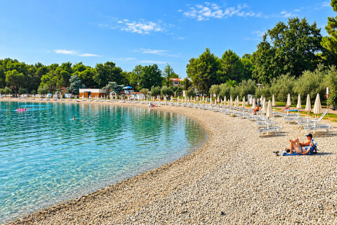 Pláž Laguna Stella Maris, Umag, Istrie