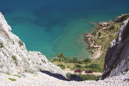 Pag-Bošana - pláže, ostrov Pag, Chorvatsko