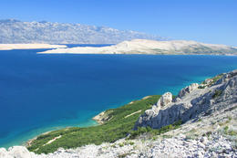 Pláže Pag-Bošana, ostrov Pag, Chorvatsko