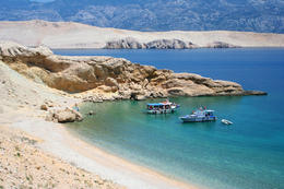 Výlet člunem v Pažském zálivu, ostrov Pag