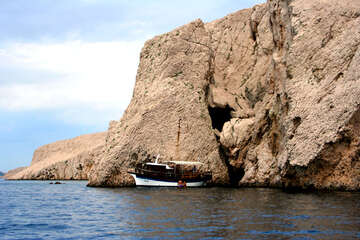 Výlet člunem v Pažském zálivu, ostrov Pag