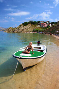 Výlet člunem v Pažském zálivu, ostrov Pag