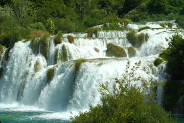 Skradinské vodopády, Národní park Krka, Chorvatsko