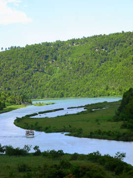 Řeka Krka, národní park Krka, Chorvatsko