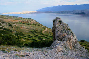 Chorvatsko, ostrov Pag, výstup na Sv. Vid
