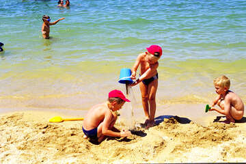 Písečná pláž Planjka, Stará Novalja, ostrov Pag, Chorvatsko