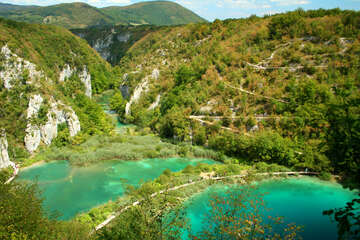 Chorvatsko, národní park Plitvice, jezera a vodopády