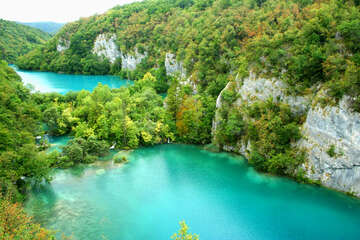 Chorvatsko, národní park Plitvice, jezera a vodopády