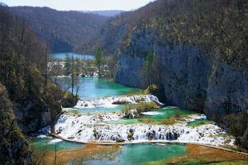 Chorvatsko, národní park Plitvice, jezera a vodopády