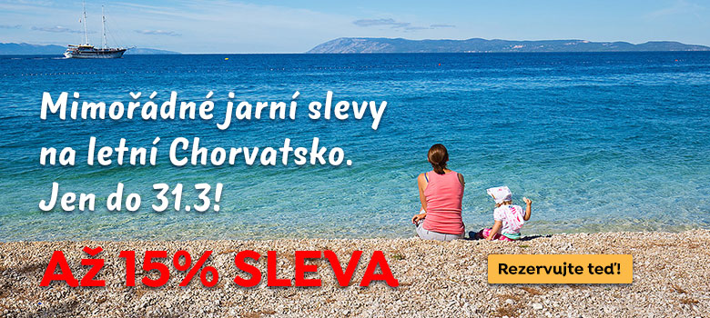 Mimodn jarn slevy na letn Chorvatsko. Jen do 31.3.2019!